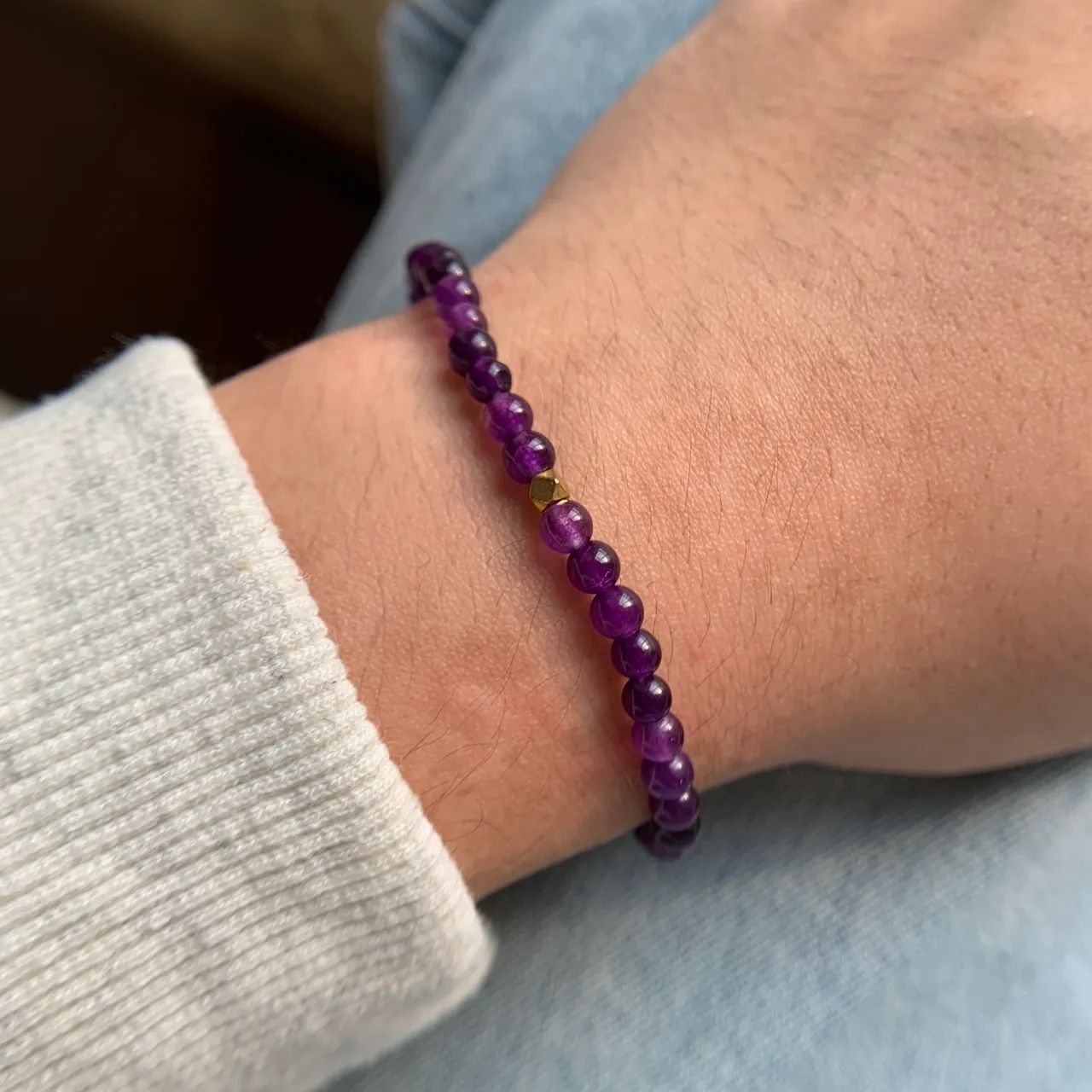 Amethyst Bracelet 4mm Wrist
