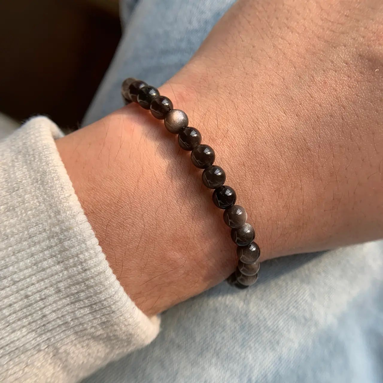 Obsidian Bracelet  4mm