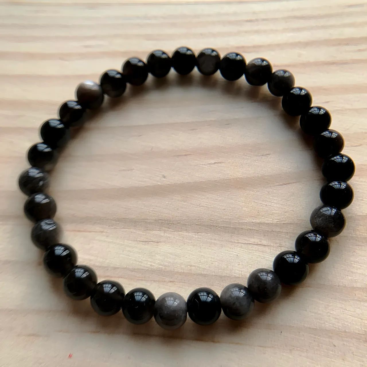 obsidian bracelet 6-8mm