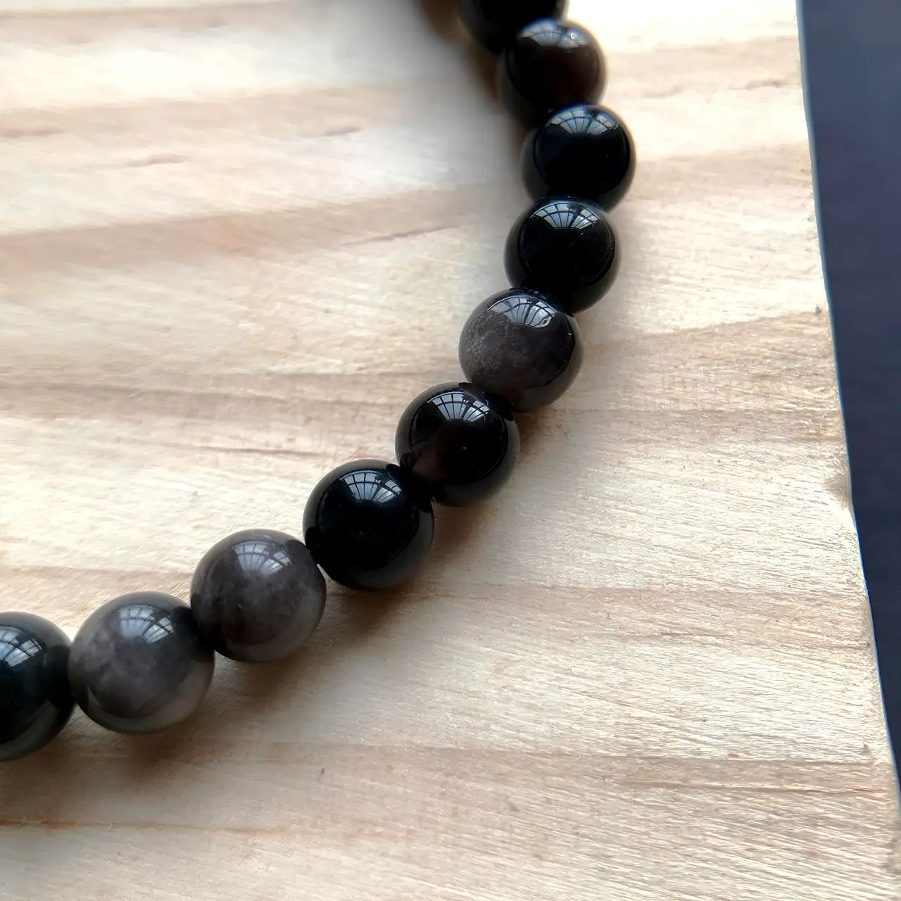 obsidian bracelet 6-8mm