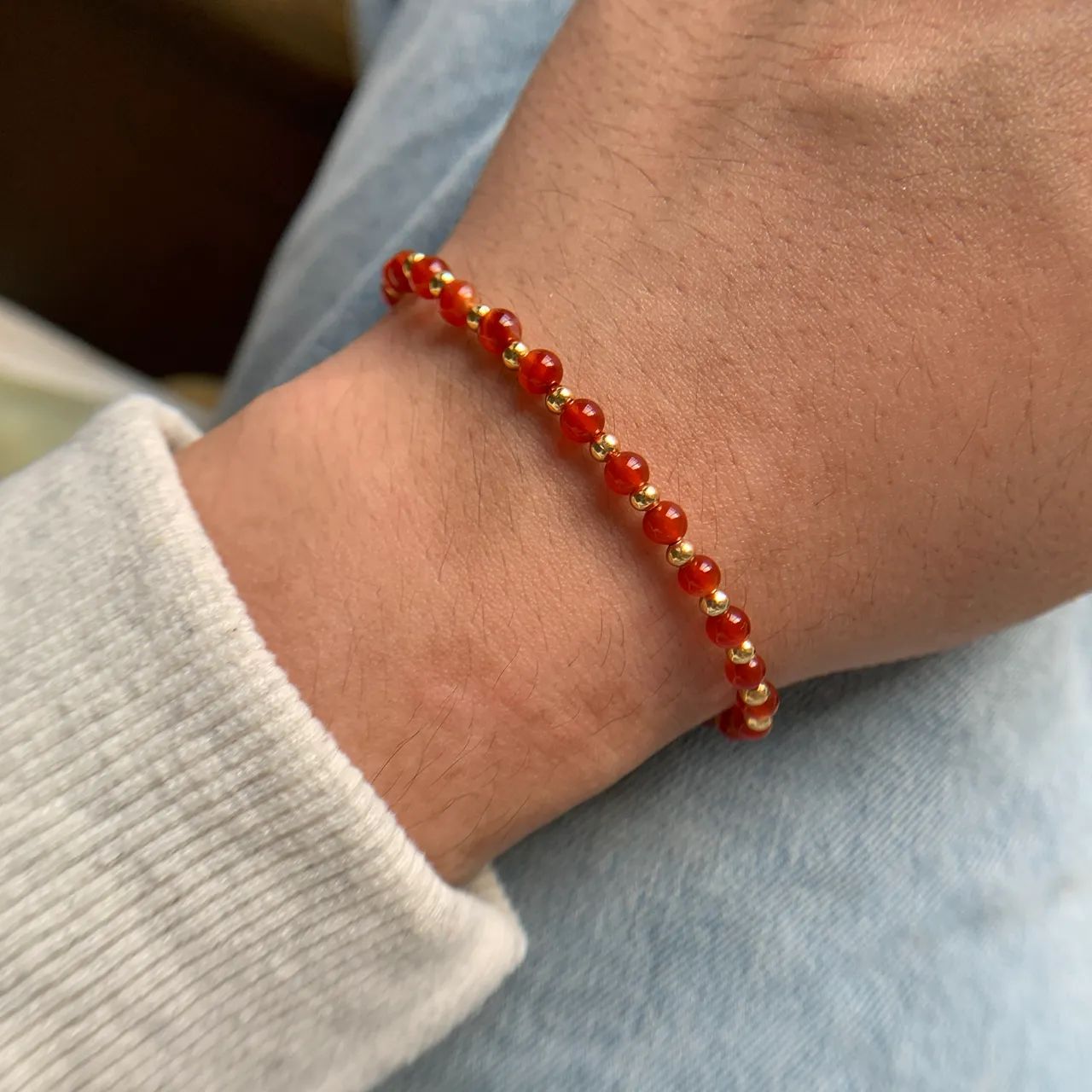 Carnelian bracelet 4mm