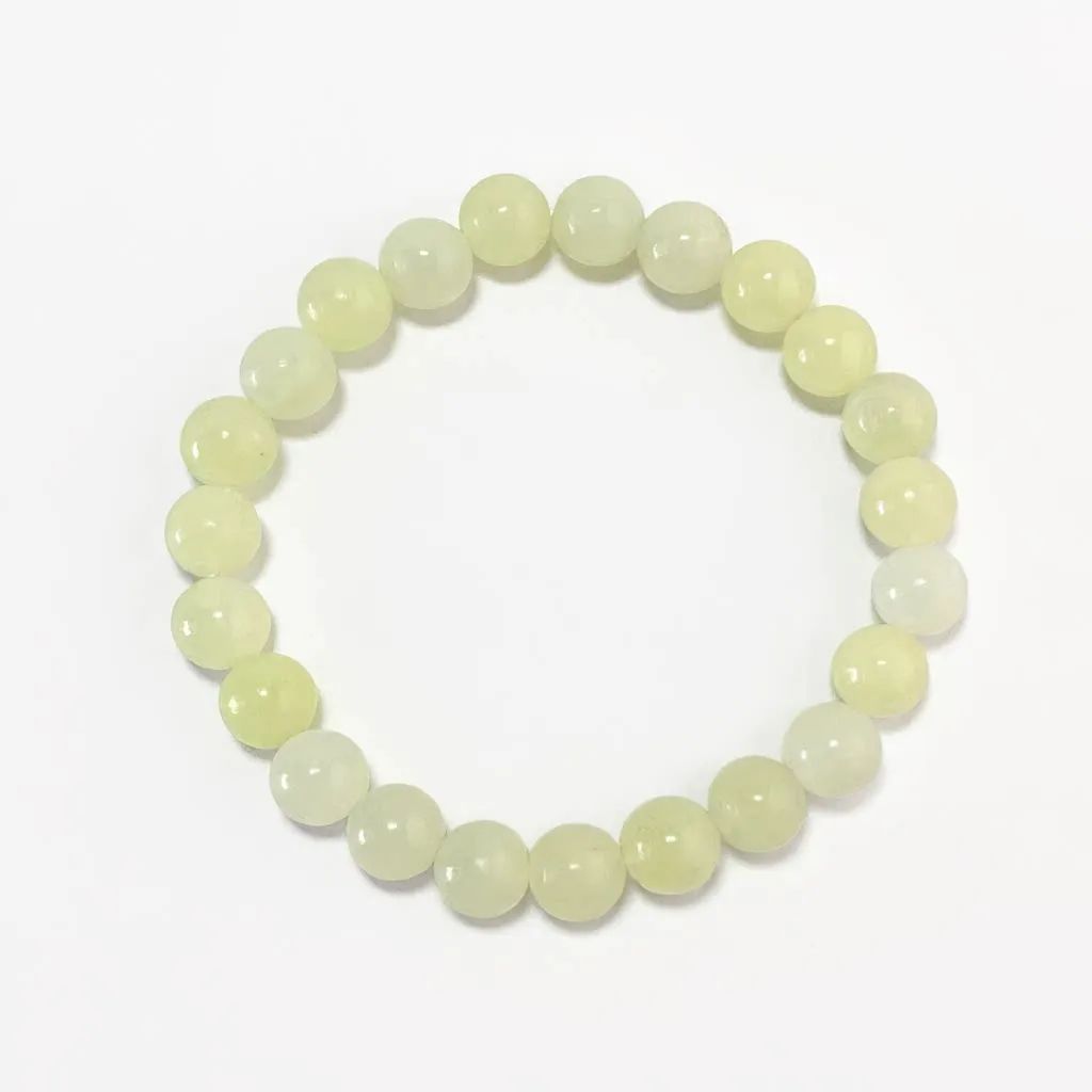 New Mountain Jade Bracelet in 8mm natural jade beads