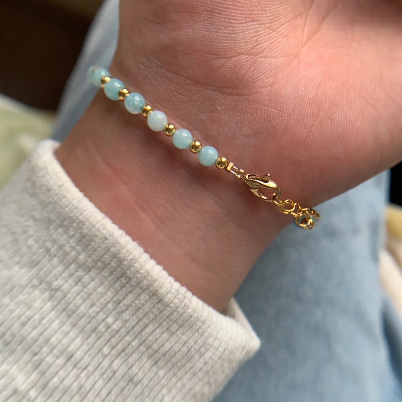 Aquamarine bracelet II 4mm