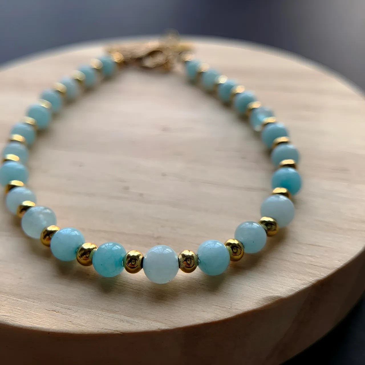 Aquamarine bracelet II 4mm