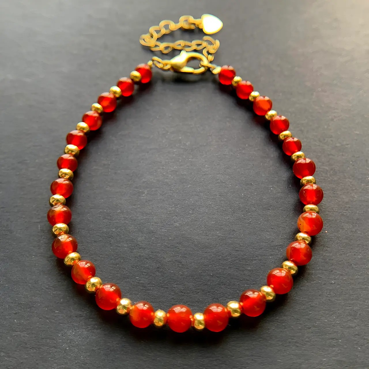 Carnelian bracelet 4mm