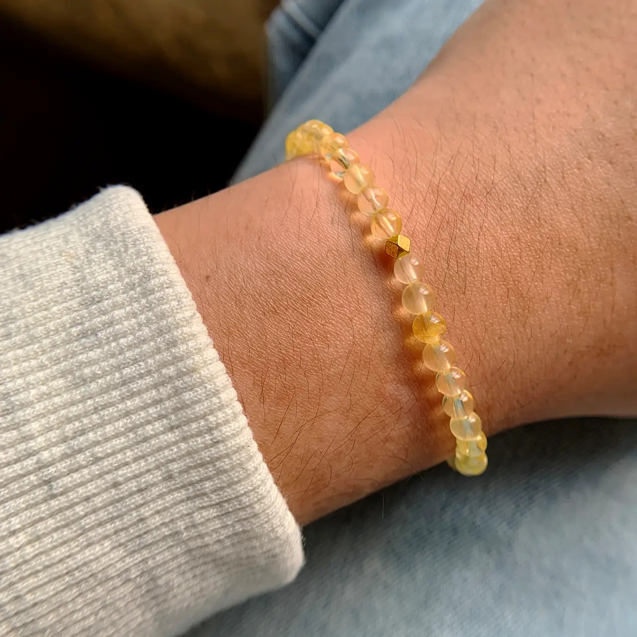 citrine bracelet 4mm